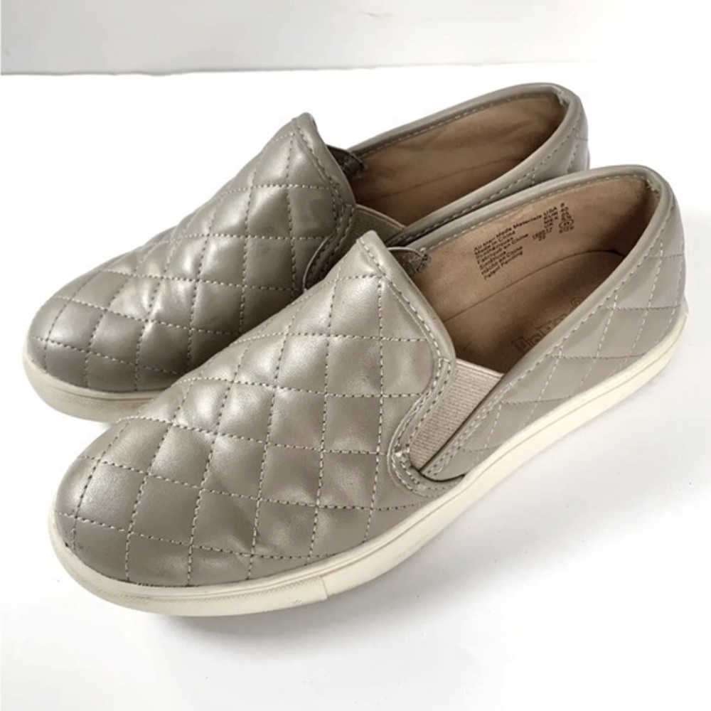 6 BRASH Quilted Slip On Shoes Graige Neutral Loafers Flats Sneakers Women's‎
